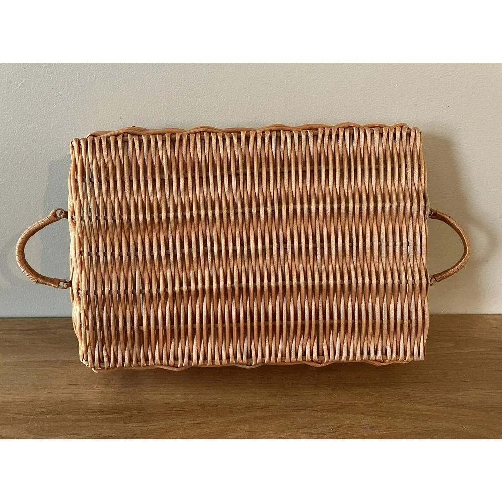 Glasbake vintage wickerware